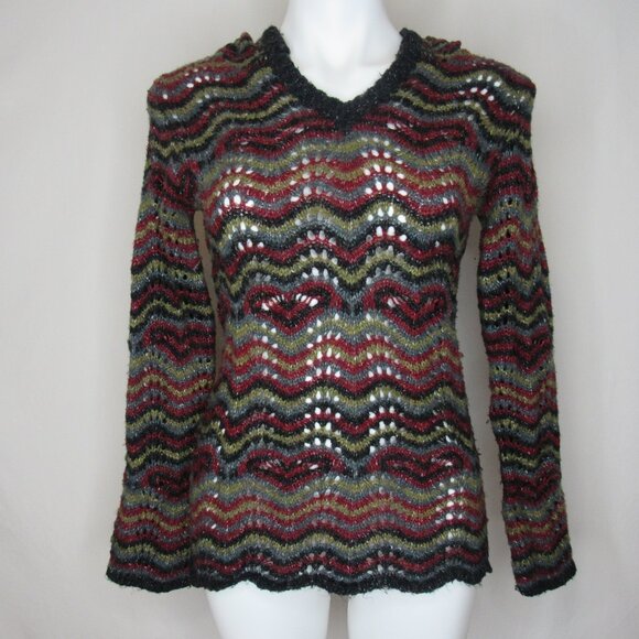 Royal Robbins Multi Color Loose Knit Hooded Sweater Women's XS XSmall - Picture 1 of 8